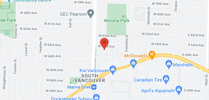 map of 402 458 W 63RD AVENUE